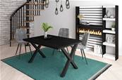 Mesa de Comedor, 140, Negro, Estilo Industrial