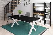 Mesa de Comedor, 200, Negro, Estilo Industrial