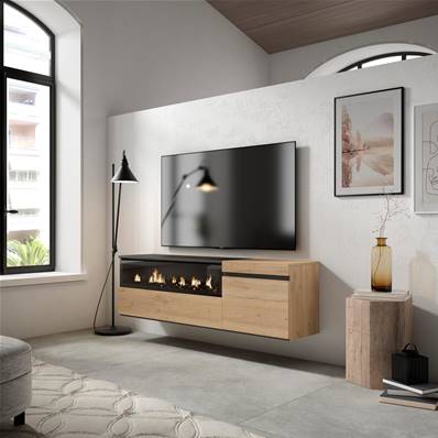 Mueble TV, Televisión, Chimenea eléctrica, Colgado, Suspendido