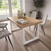 Mesa Consola extensible, Roble, Patas madera maciza