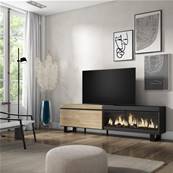 Mueble TV, Televisión, Chimenea eléctrica XXL, Diseño industrial