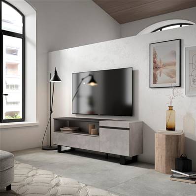 Mueble TV, Televisión, Cemento, Diseño industrial