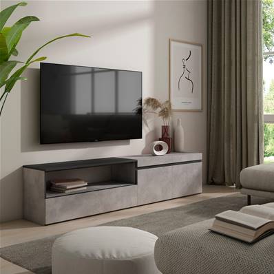 Mueble TV, Televisión, 200x45x35cm, Cemento