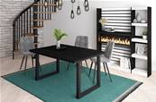 Mesa de Comedor, 140, Negro, Estilo Industrial