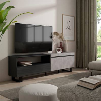 Mueble TV, Televisión, Cemento, Diseño industrial