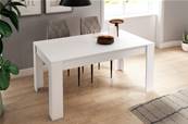 Mesa comedor 140cm extensible 200cm, Blanco mate