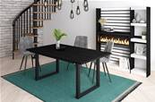 Mesa de Comedor, 170, Negro, Estilo Industrial