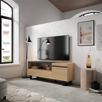 Mueble TV | Televisión, Roble, Diseño industrial