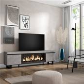 Mueble TV, Televisión, Chimenea eléctrica XXL, Diseño industrial