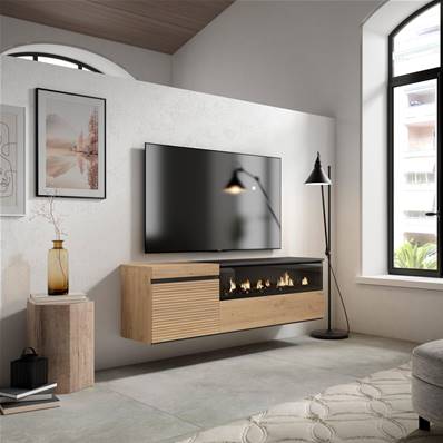 Mueble TV | Televisión, Chimenea eléctrica, Colgado, Suspendido