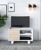 Mueble TV 100 WIND, Blanco y Roble