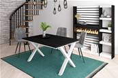 Mesa de Comedor, 140, Negro, Estilo Industrial