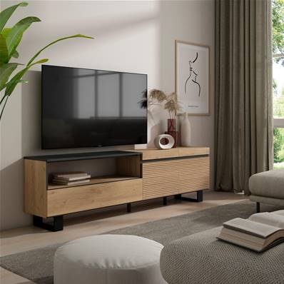 Mueble TV | Televisión, Roble, Diseño industrial