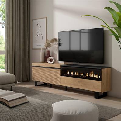 Mueble TV | Televisión, Chimenea eléctrica, Diseño industrial