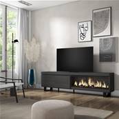 Mueble TV, Televisión, Chimenea eléctrica XXL, Diseño industrial