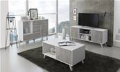 Set Wind Blanco y Cemento buffet-mueble tv-mesa centro