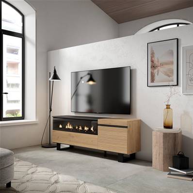 Mueble TV | Televisión, Chimenea eléctrica, Diseño industrial