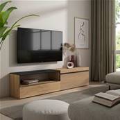 Mueble TV | Televisión, 200x45x35cm, Roble