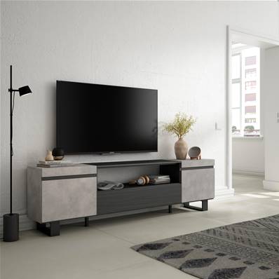 Mueble TV, Televisión, Cemento, Diseño industrial