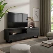 Mueble TV, Televisión, Negro, Diseño industrial