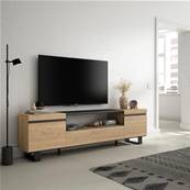 Mueble TV, Televisión, Roble y negro, Diseño industrial