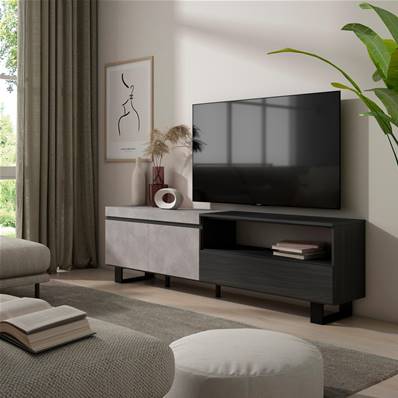 Mueble TV, Televisión, Cemento, Diseño industrial