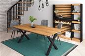 Mesa de Comedor, 200, Roble, Estilo Industrial