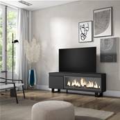 Mueble TV, Televisión, Chimenea eléctrica XXL, Diseño industrial