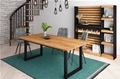 Mesa de Comedor, 200, Roble, Estilo Industrial