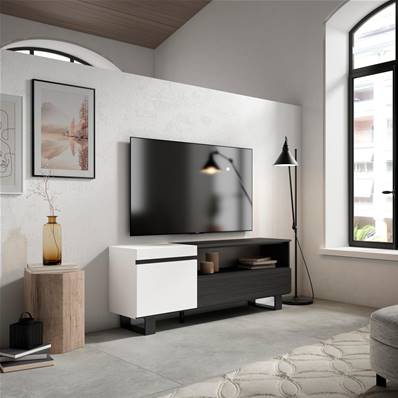 Mueble TV, Televisión, Blanco y negro , Diseño industrial