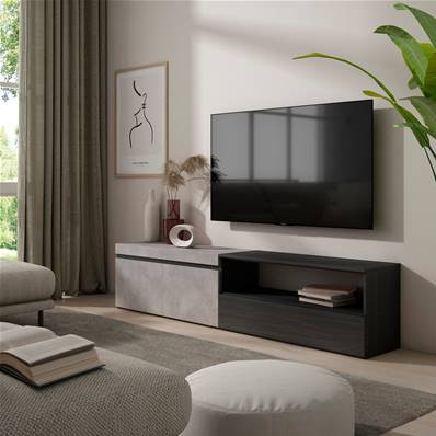 Mueble TV, Televisión, 200x45x35cm, Cemento