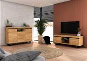 Set Naturale con patas buffet-mueble tv 140cm roble negro