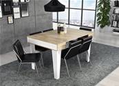 Mesa extensible Nordic KL 140cm Blanco y Roble