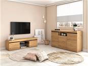 Set Naturale buffet-mueble tv 140cm roble negro