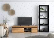 Set NATURALE Mueble TV y Biblioteca TOTEM