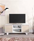 Mueble TV 140 WIND, Blanco y Roble.