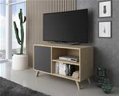 Mueble TV 100 WIND, Roble y Gris Antracita.