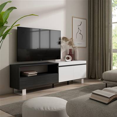 Mueble TV, Televisión, Blanco y negro , Diseño industrial