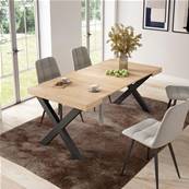 Mesa Consola extensible, Roble, Patas madera maciza