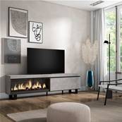 Mueble TV, Televisión, Chimenea eléctrica XXL, Diseño industrial