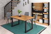 Mesa de Comedor, 140, Roble, Estilo Industrial