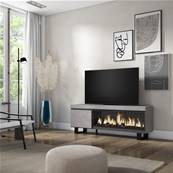 Mueble TV, Televisión, Chimenea eléctrica XXL, Diseño industrial