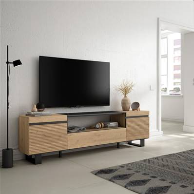 Mueble TV | Televisión, Roble, Diseño industrial